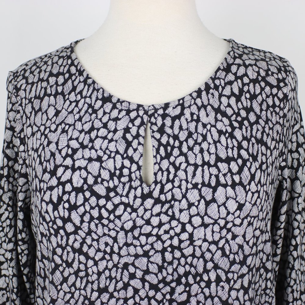Liz Claiborne Studio Womens Small Keyhole 3/4 Sleeve Blouse Top - Picture 4 of 5